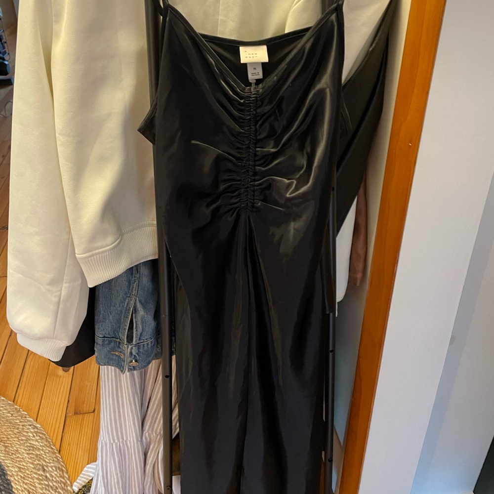 Black silk dress